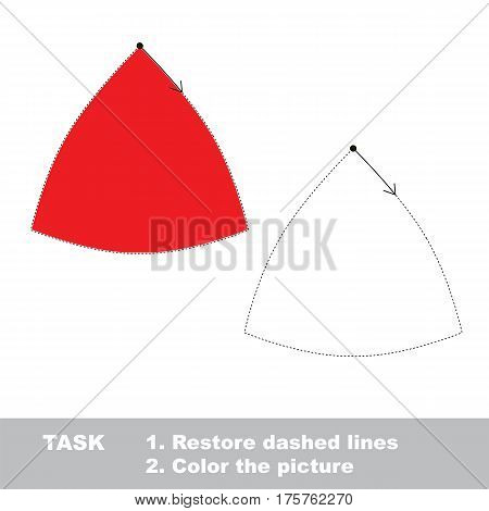 Curvilinear Triangle. Dot to dot educational game for kids.