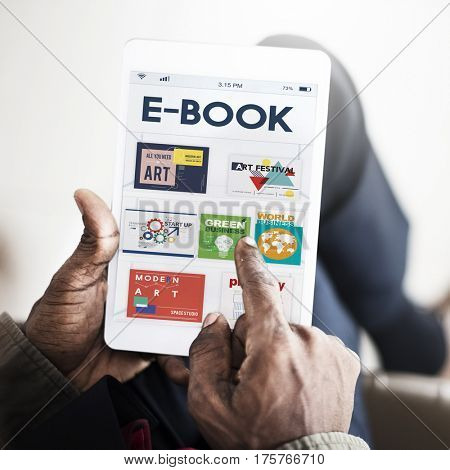 E-book digital magazine collection publishment download graphic