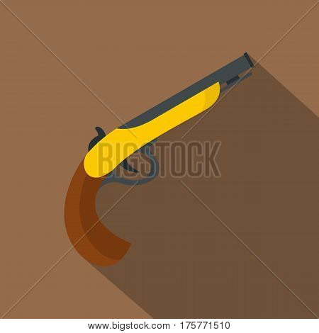Gun icon. Flat illustration of gun vector icon for web