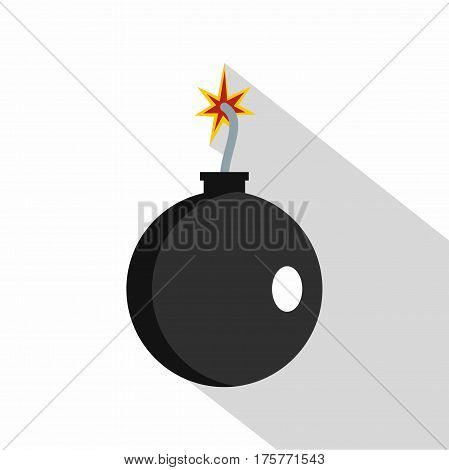 Cannonball icon. Flat illustration of cannonball vector icon for web