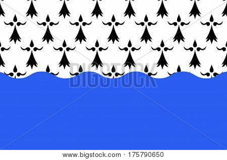 Flag of Morbihan is a department in Brittany situated in the northwest of France