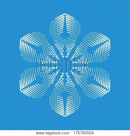 Brittle snowflake icon. Simple illustration of brittle snowflake vector icon for web