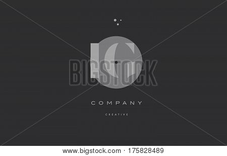 Ig I Q  Grey Modern Alphabet Company Letter Logo Icon