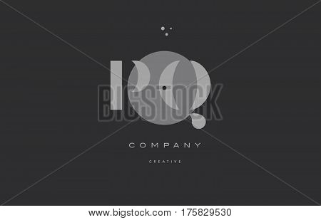 Pq P Q  Grey Modern Alphabet Company Letter Logo Icon