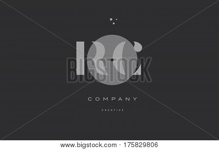 Rc R C  Grey Modern Alphabet Company Letter Logo Icon