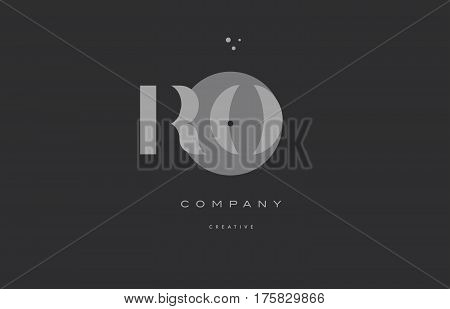 Rn R N  Grey Modern Alphabet Company Letter Logo Icon