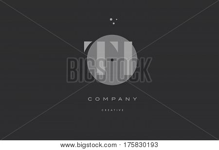 Ti T I  Grey Modern Alphabet Company Letter Logo Icon