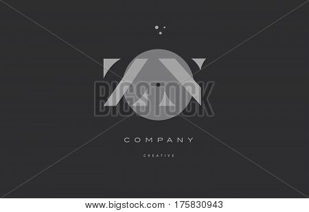 Zn Z N  Grey Modern Alphabet Company Letter Logo Icon