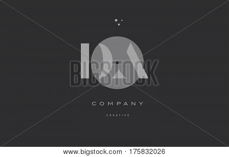 Da D A  Grey Modern Alphabet Company Letter Logo Icon