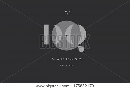 Dq D Q  Grey Modern Alphabet Company Letter Logo Icon