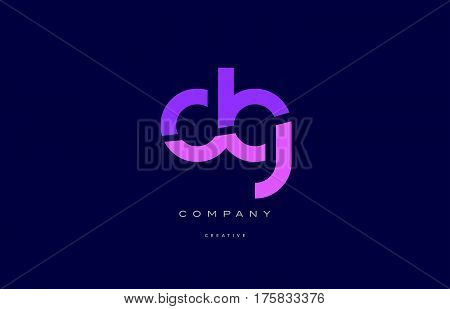 Dg D G  Pink Blue Alphabet Letter Logo Icon
