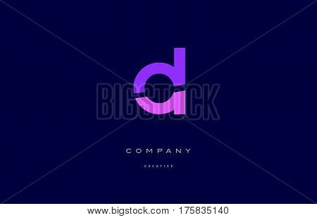 Ol O L  Pink Blue Alphabet Letter Logo Icon