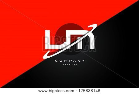 Lm L M  Red Black Technology Alphabet Company Letter Logo Icon