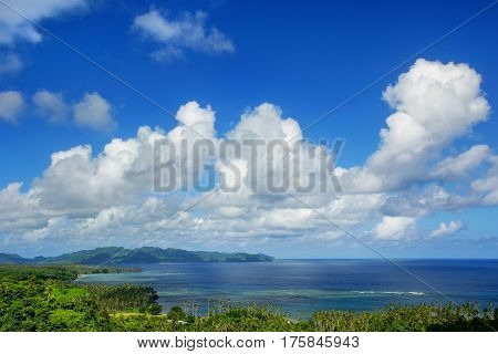 View Of Bouma National Heritage Park And Somosomo Strait On Taveuni Island, Fiji