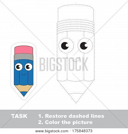 Blue Pencil. Dot to dot educational game for kids.