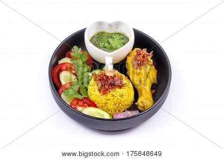 Muslim Yellow Jasmine Rice With Chicken,halal Food