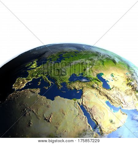 Emea Region On Planet Earth