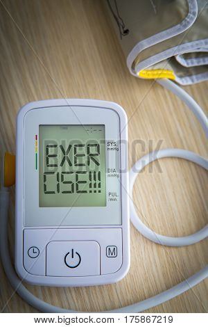 Digital Blood Pressure Monitor With Message