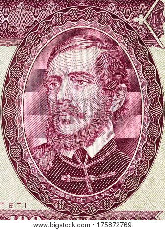 Lajos Kossuth portrait from Hungarian money - one hundred Forint