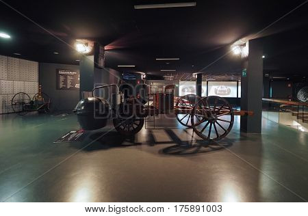 Ancient Cars At Car Museum In Turin