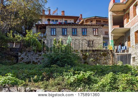 METSOVO, EPIRUS, GREECE - OCTOBER 19 2013: Panoramic view of village of Metsovo near city of Ioannina, Epirus Region, Greece