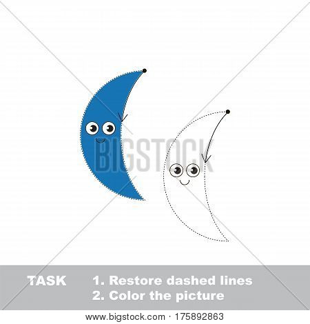 Crescent. Dot to dot educational game for kids.