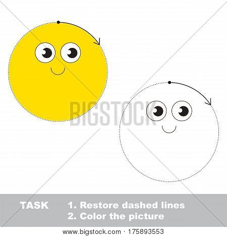 Circle. Dot to dot educational game for kids.