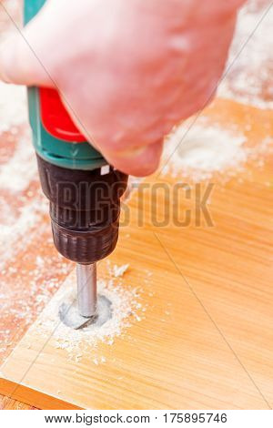 Drill With Forstner's Cutter