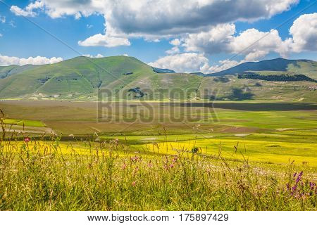 Piano Grande Mountain Plateau, Umbria, Italy