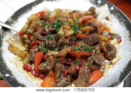 Saj Kebab Dish