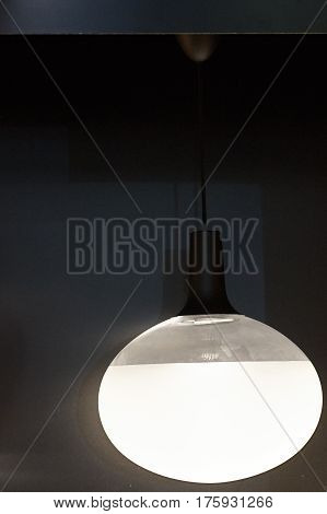 Modern Light Fixture On A Black Background