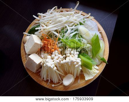 healthy fresh vegetable set  for asian cuisine