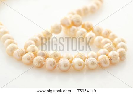 Pearls necklaces Women's Accessories ,on a White background