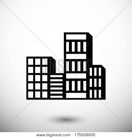 city icon stock vector illustration flat design