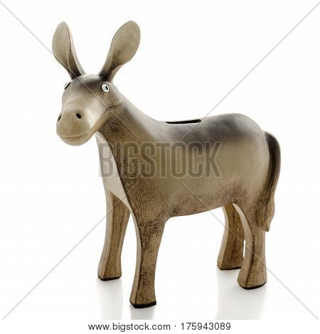 Decorative figurines, statuette of donkey, accessories for interior, white background