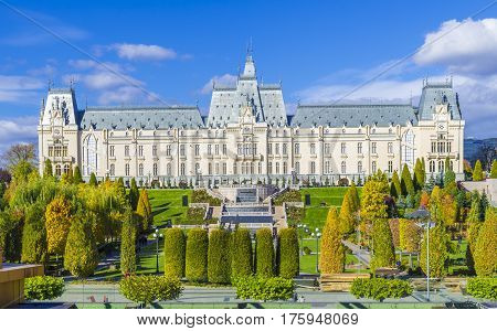 Central square in Iasi town Moldavia Romania