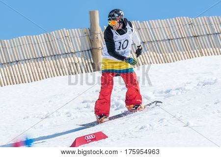 Michael Cruz During The Snowboard National Championships