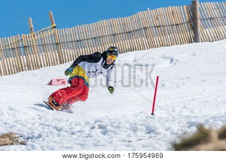 Michael Cruz During The Snowboard National Championships