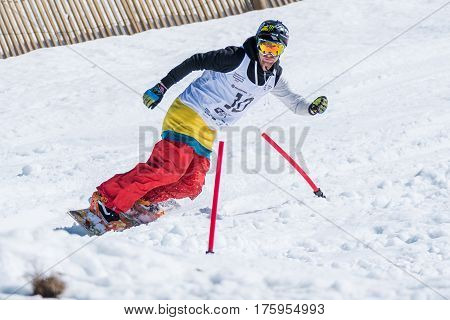 Michael Cruz During The Snowboard National Championships