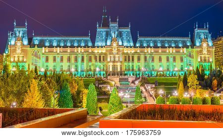 Cultural Palace in Iasi city Moldavia Romania.