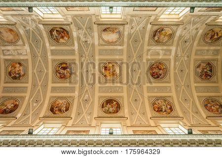Interior Of The Basilica Of St. Lawrence The Martyr Is The Cathedral In Trapani