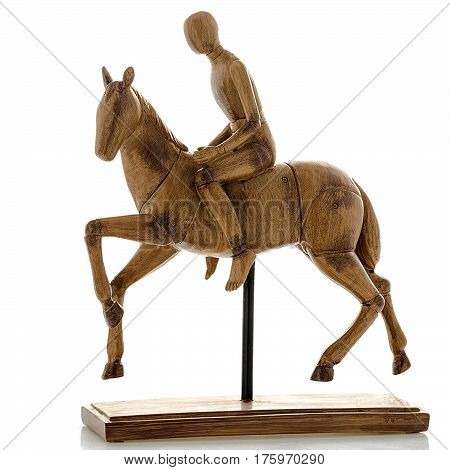 Decorative figurines, statuette a horse, accessories for interior, isolated white background