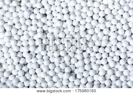 Background Of White Balls. Airsoft 6Mm Bb