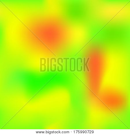Vivid gradient mesh with yellow orange green colors. Bright colored square vector background. Neon colors mesh. Colorful seamless pattern tile. Bright colored seamless background swatch