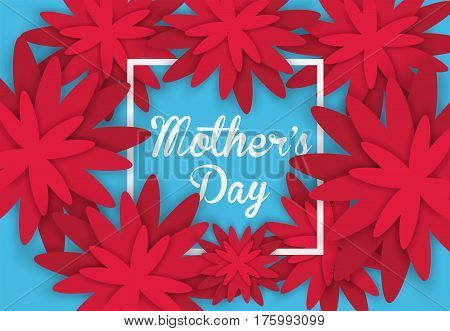 Happy Mother's Day. Flowers. Spring.  Vector Illustration