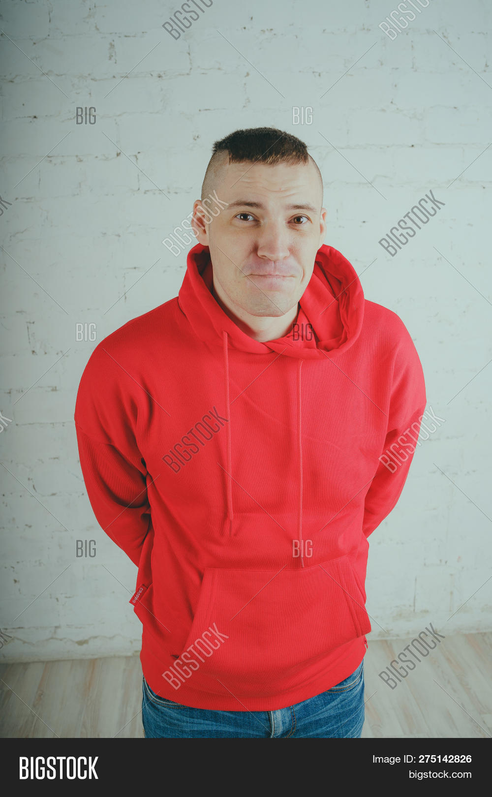 guy in red hoodie