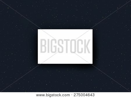 Namecard Mockup Template Dark Blue Background And Dotted Bronze Ink Pattern