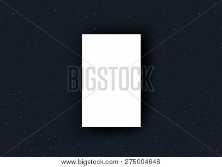 Namecard Mockup Template Dark Blue Background And Dotted Bronze Ink Pattern