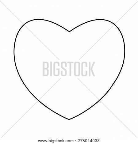 Heart Icon, Concept Of Love, Linear Icon Thin Grey Line