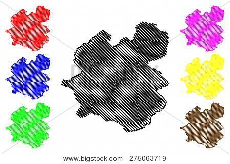 Erzurum (provinces Of The Republic Of Turkey) Map Vector Illustration, Scribble Sketch Erzurum Ili M